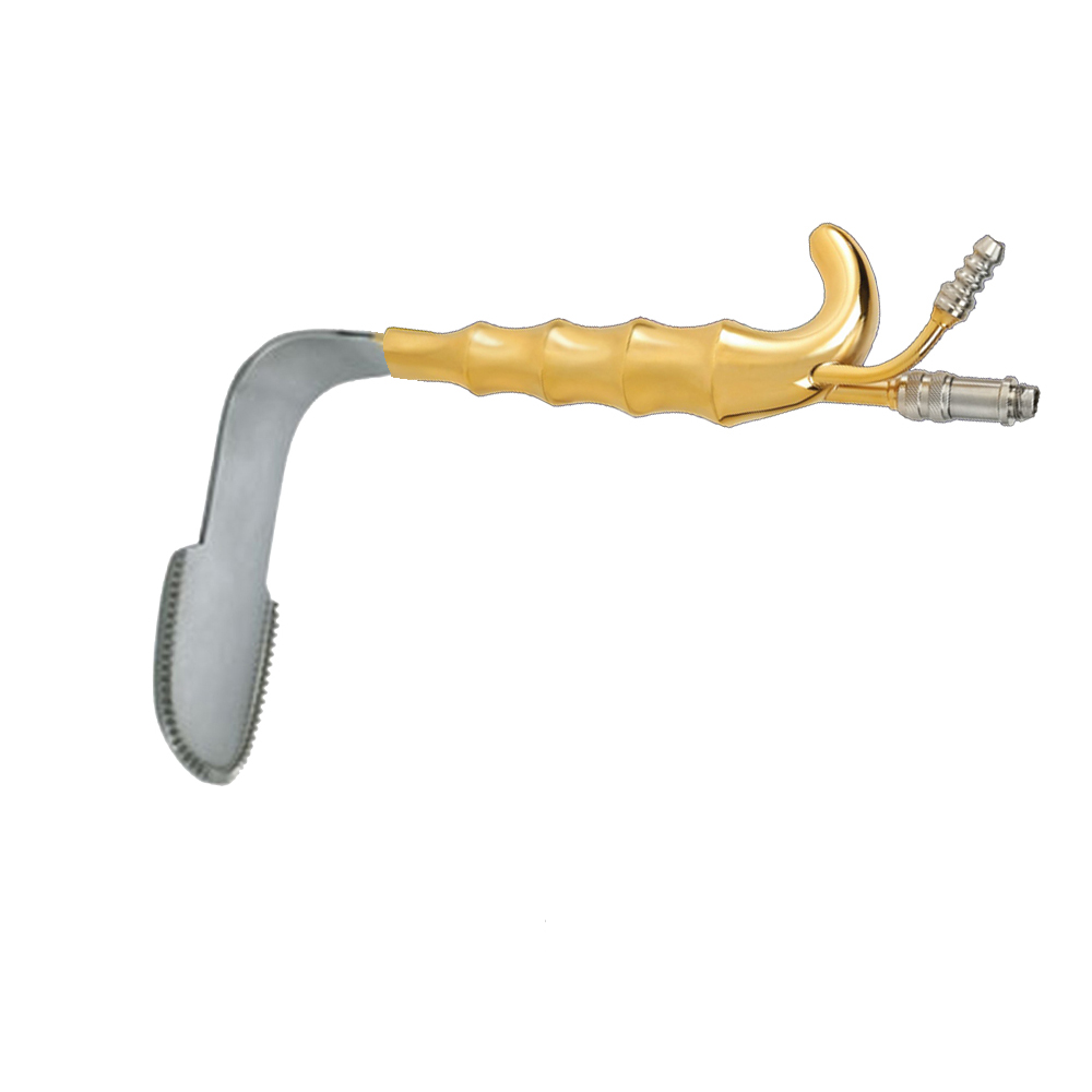 Epstein Abdominoplasty Retractor, Straight Blade With Fiber Optic And Suction Tube